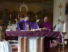 Presiding mass at Saint Boniface parish